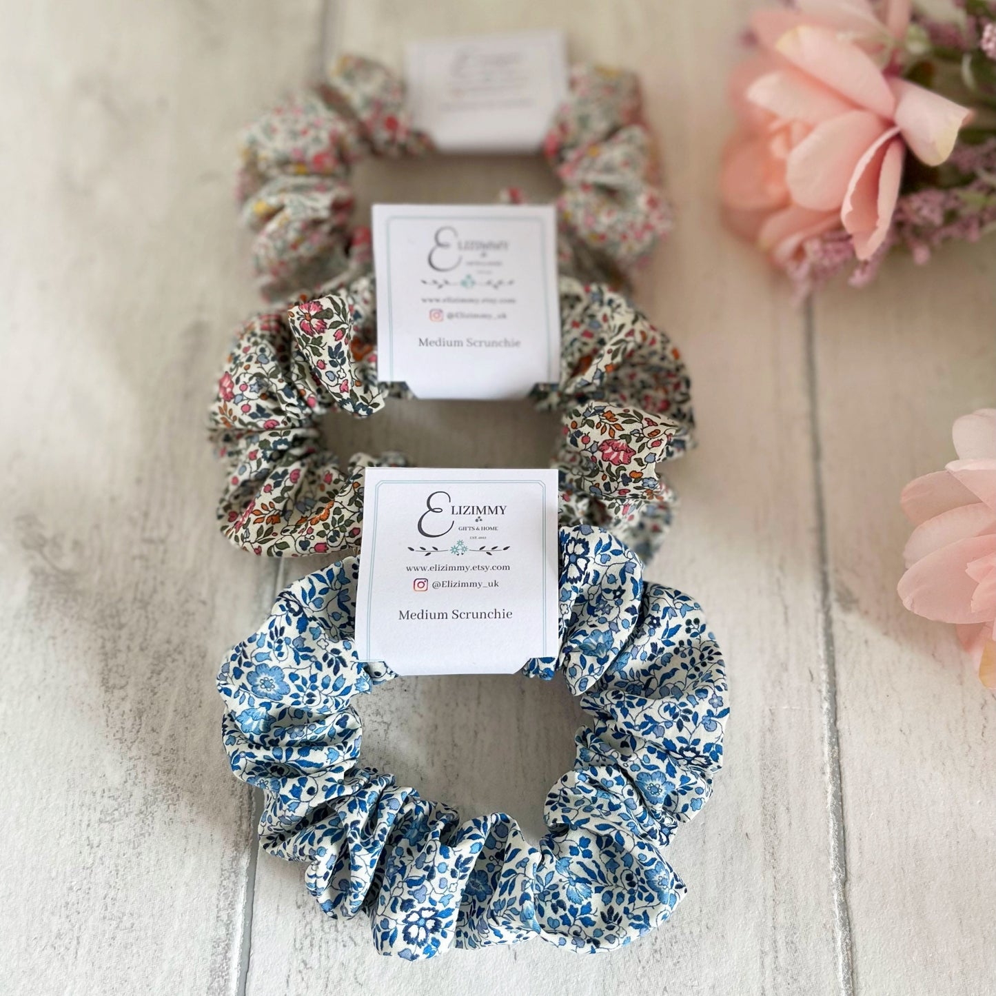 Liberty Tana Lawn Fabric Scrunchie Set in Katie and Millie Design