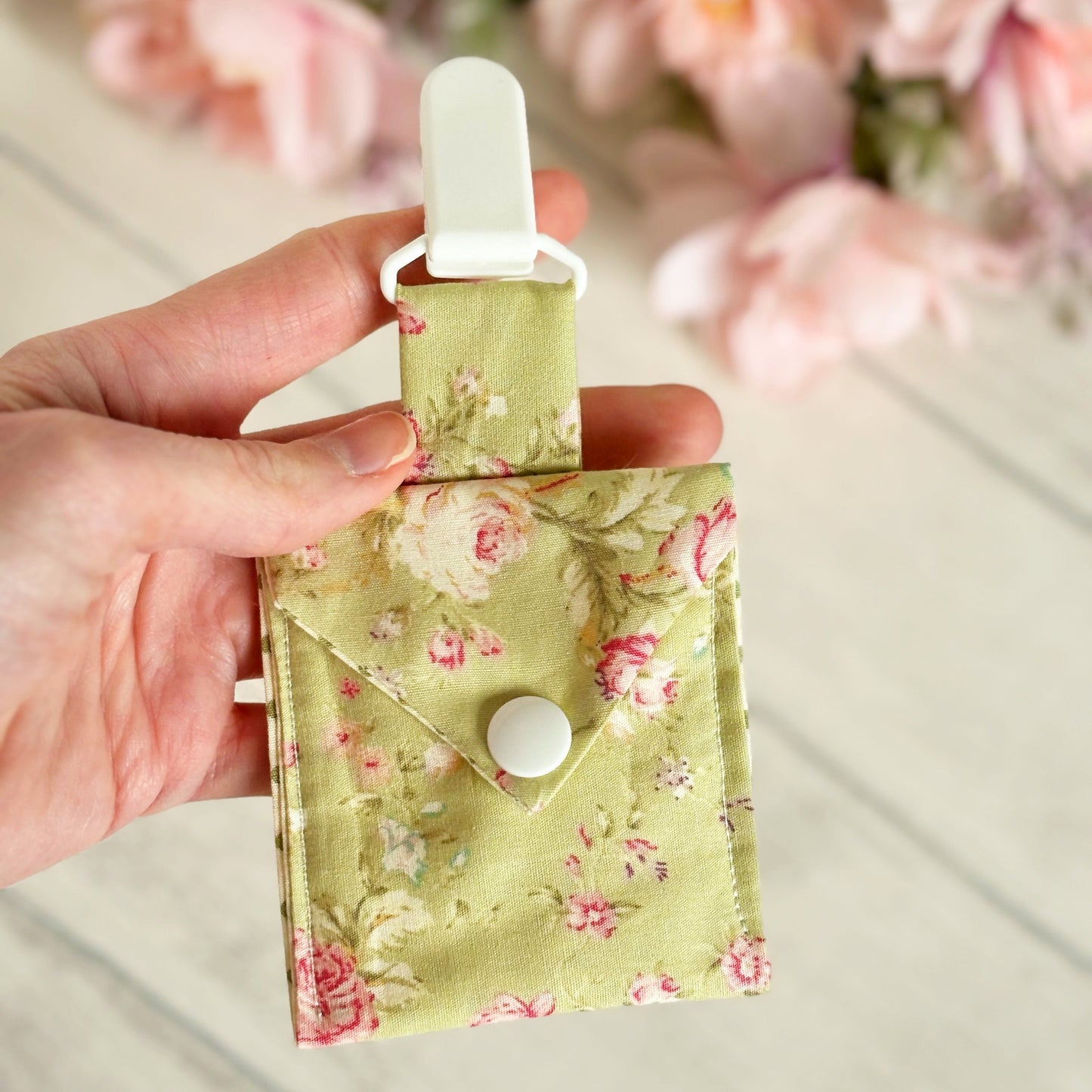 NG Tube Pouch | Feeding Tube Pocket | Tubie Accessories | Dummy Clip on Pouch | Pacifier Pouch | Nasogastric Tube Holder