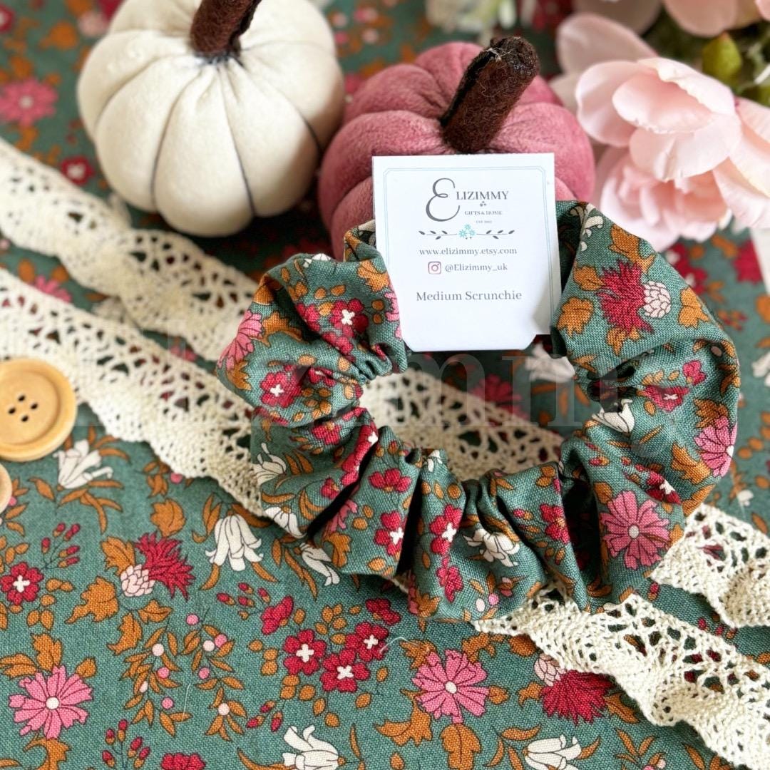 Liberty London Woodland Walk Winter Inspired Floral Hair Scrunchies