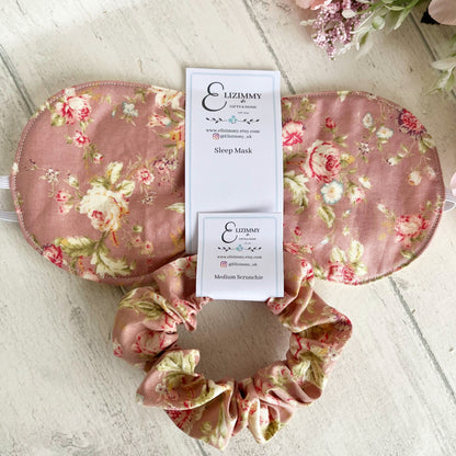 Sleep Mask and Scrunchie Beauty Gift Set in Beautiful Floral Fabrics