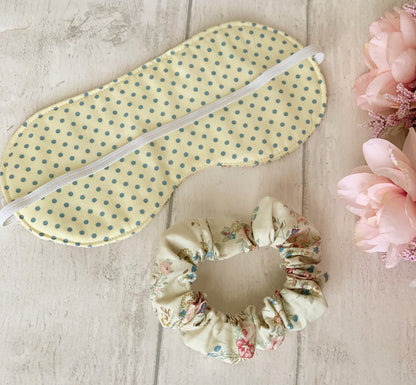 Sleep Mask and Scrunchie Beauty Gift Set in Beautiful Floral Fabrics