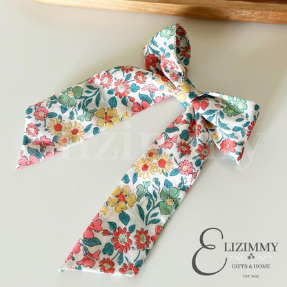 Liberty of London Oversized Fabric Hair Bow with Alligator Clip. Tana Lawn™️ Floral Large Sailor Hair Bow