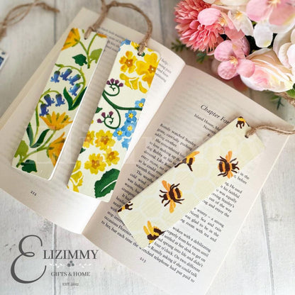 Wooden Bookmarks Decoupaged in Emma Bridgewater Designs. Great Book Lover Bookworm Gift!