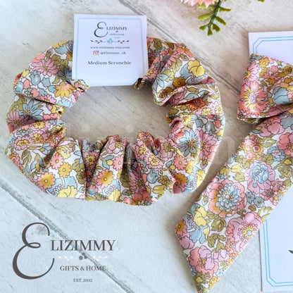 Liberty Hair Bow and Scrunchie Set in Liberty of London Tana Lawn Floral Fabric