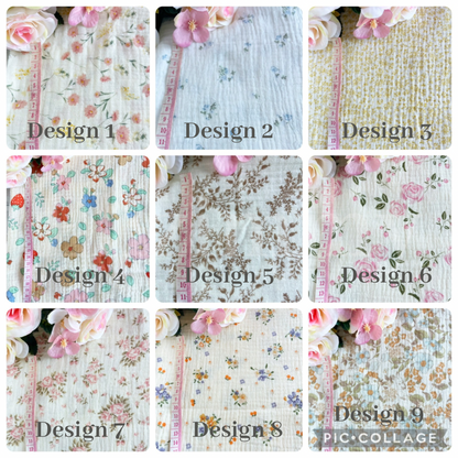 Reusable 100% Cotton Floral Muslin Cloth Face Cloth Make-up Remover Wipes