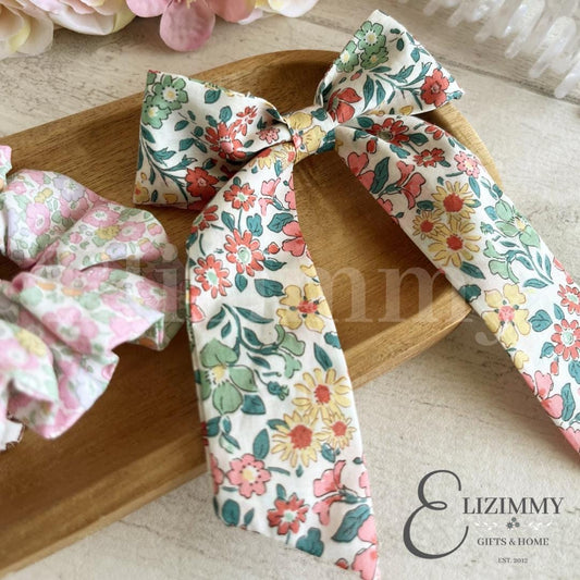 Liberty of London Oversized Fabric Hair Bow with Alligator Clip. Tana Lawn™️ Floral Large Sailor Hair Bow