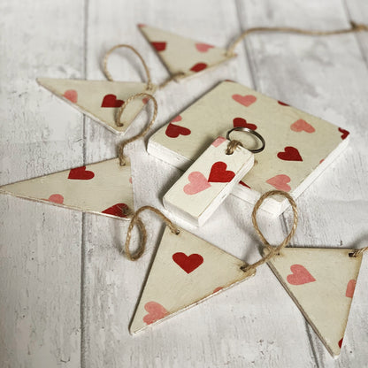 Handmade Wooden Triangle Bunting Decoupaged in Emma Bridgewater Designs. 5, 10 or 20 Flags