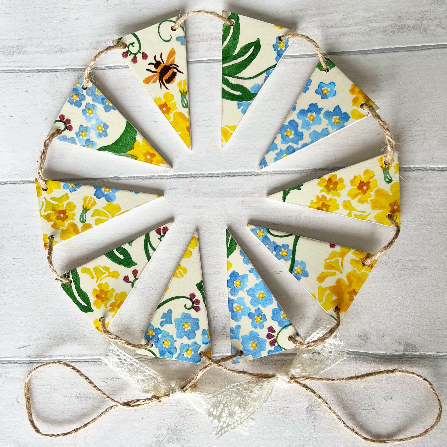 Garden Bunting in Emma Bridgewater Designs. Weather Resistant Outdoor Bunting