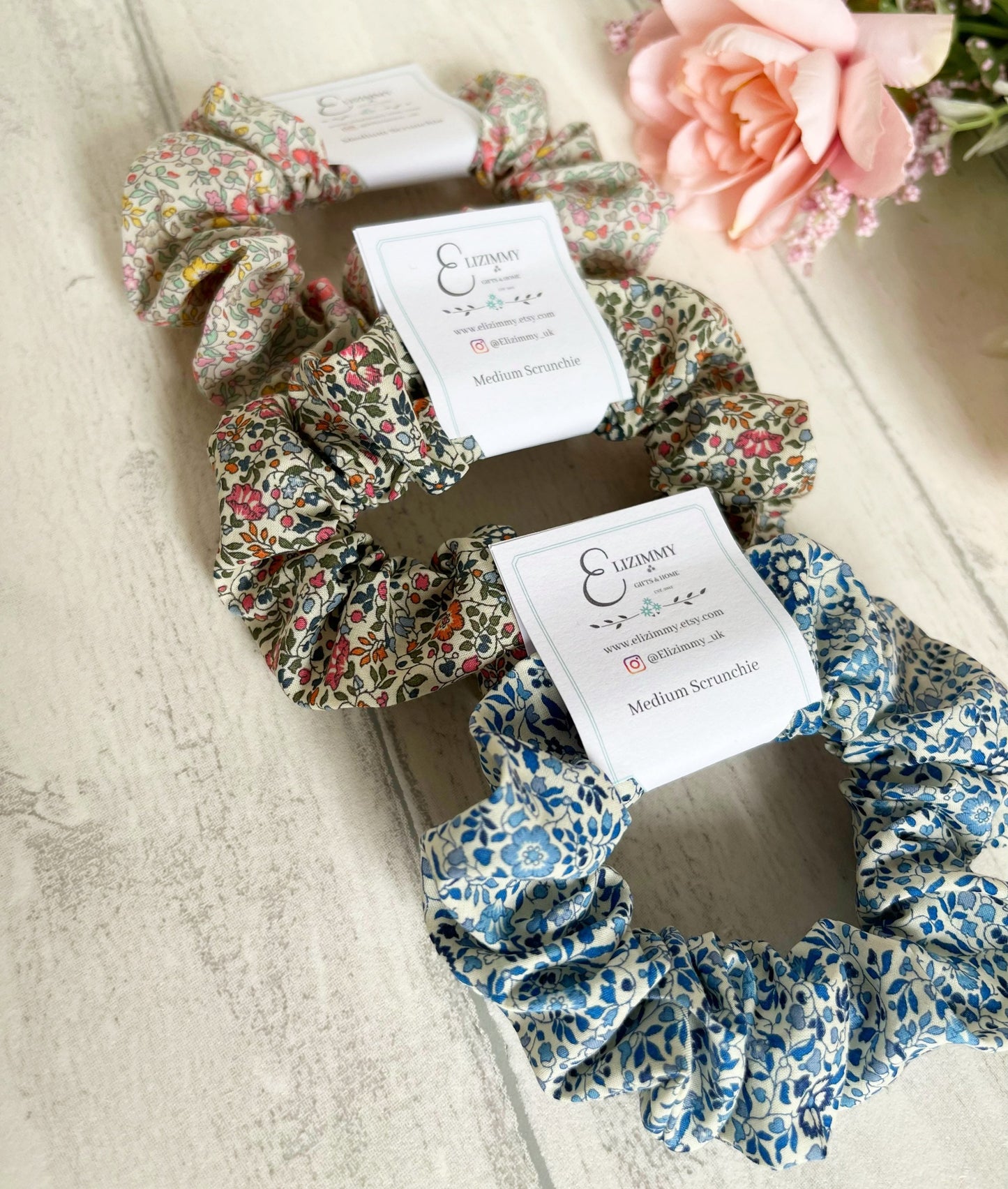 Liberty Tana Lawn Fabric Scrunchie Set in Katie and Millie Design