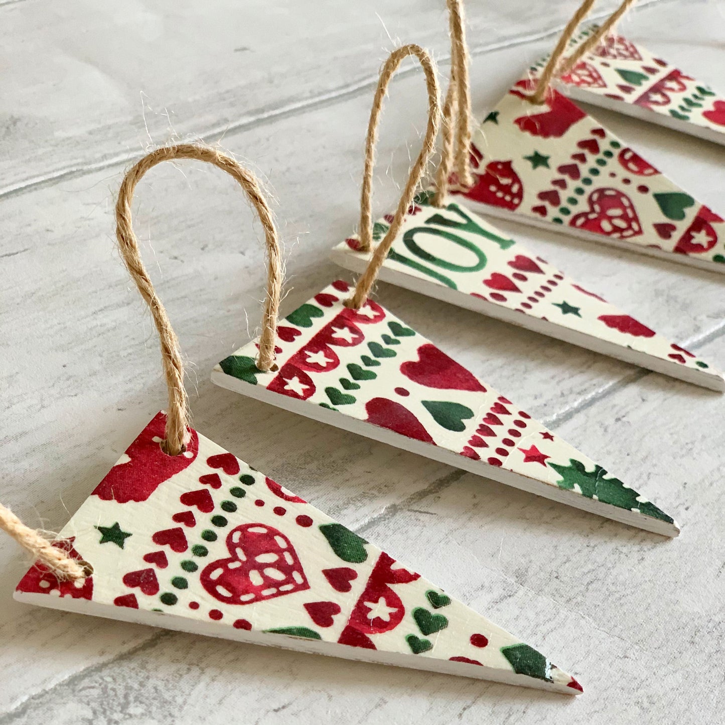 Wooden Christmas Festive Bunting in Emma Bridgewater Designs