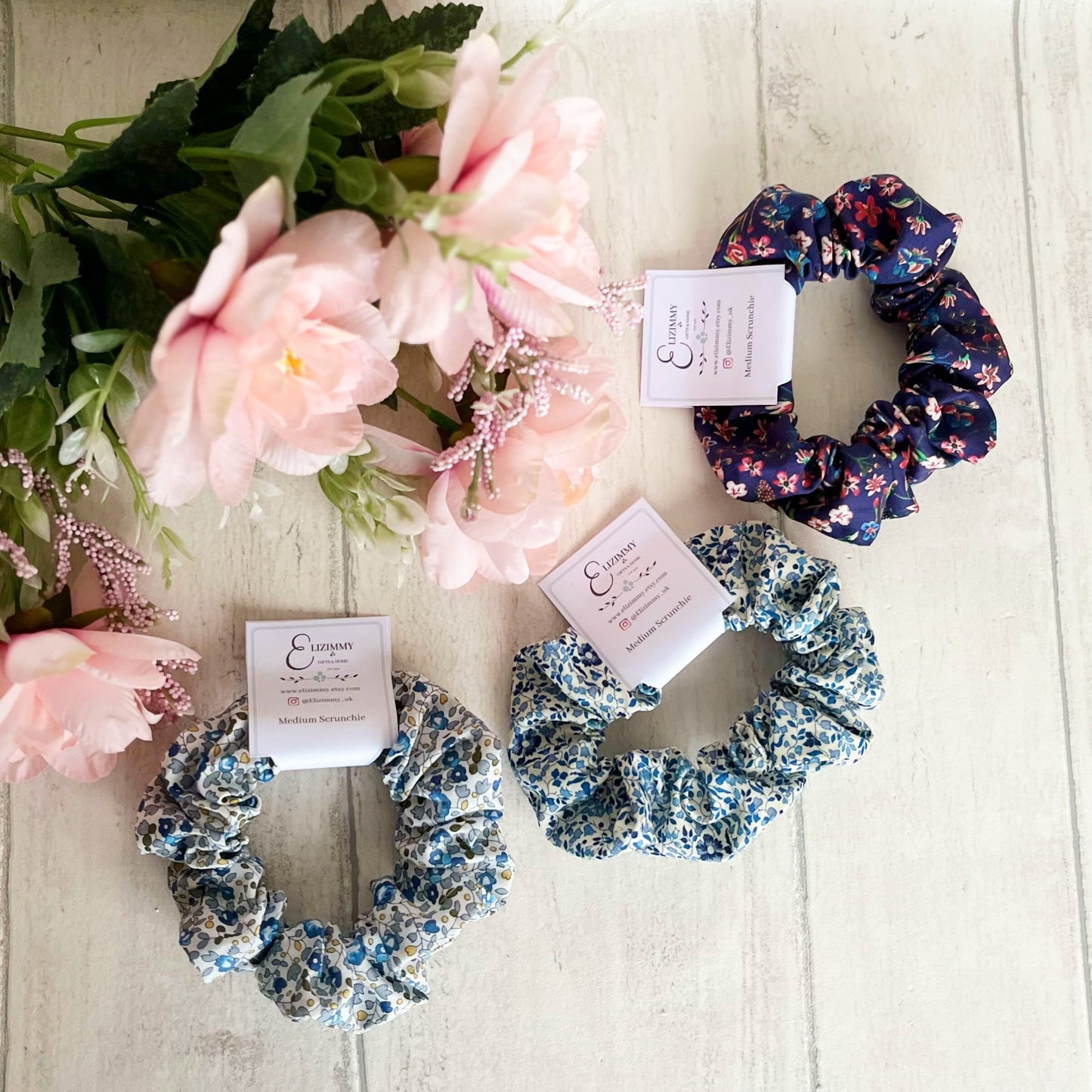 Blue Liberty of London Tana Lawn Scrunchie Sets