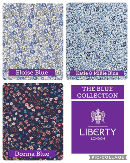 Blue Liberty of London Tana Lawn Scrunchie Sets
