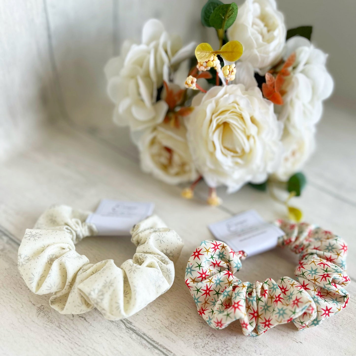 Liberty of London Christmas Festive Scrunchies. Great Stocking Fillers!