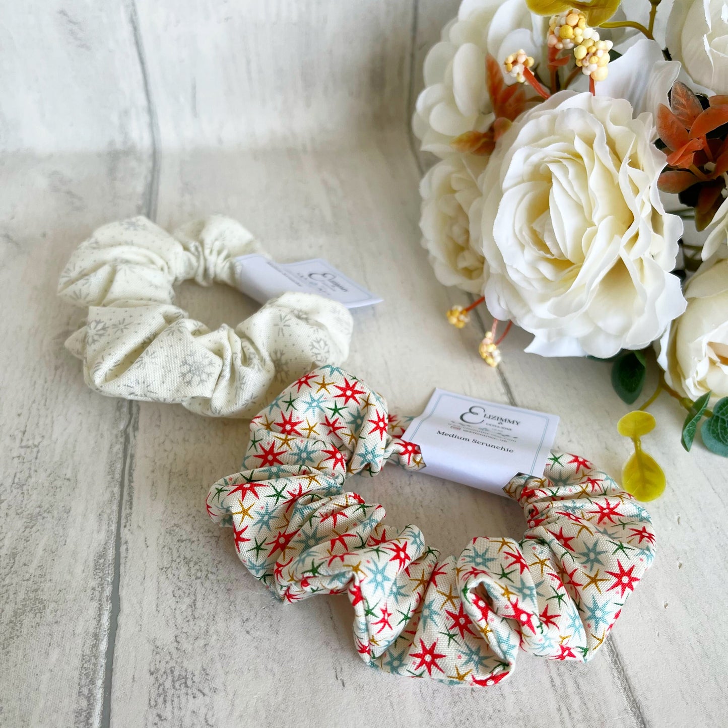 Liberty of London Christmas Festive Scrunchies. Great Stocking Fillers!