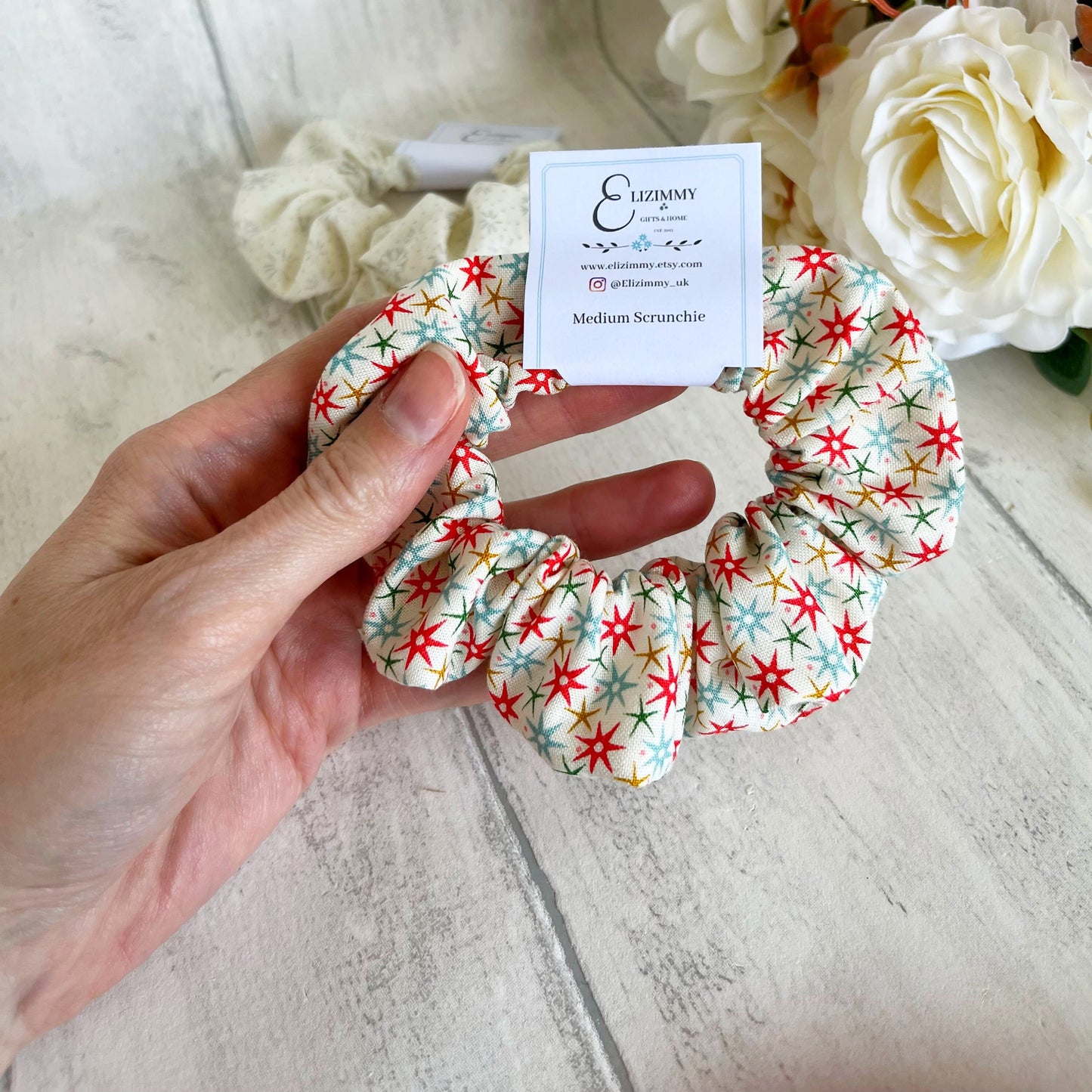 Liberty of London Christmas Festive Scrunchies. Great Stocking Fillers!