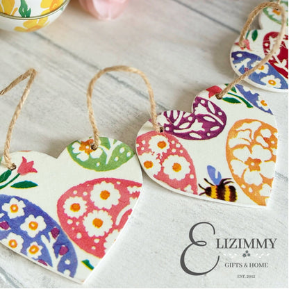 Easter Spring Themed Heart Bunting. Emma Bridgewater Easter Egg Hunt Design