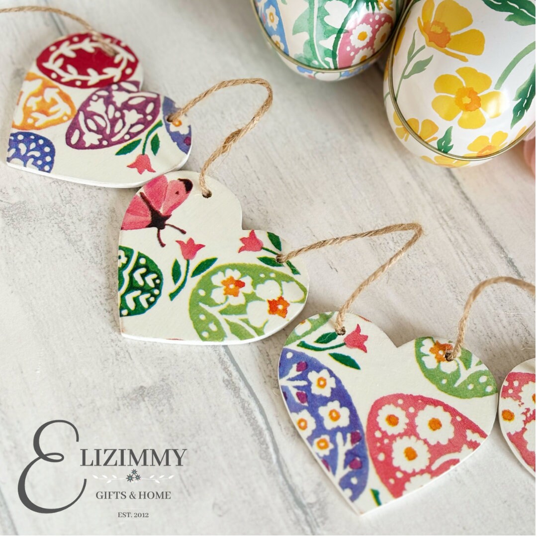 Easter Spring Themed Heart Bunting. Emma Bridgewater Easter Egg Hunt Design