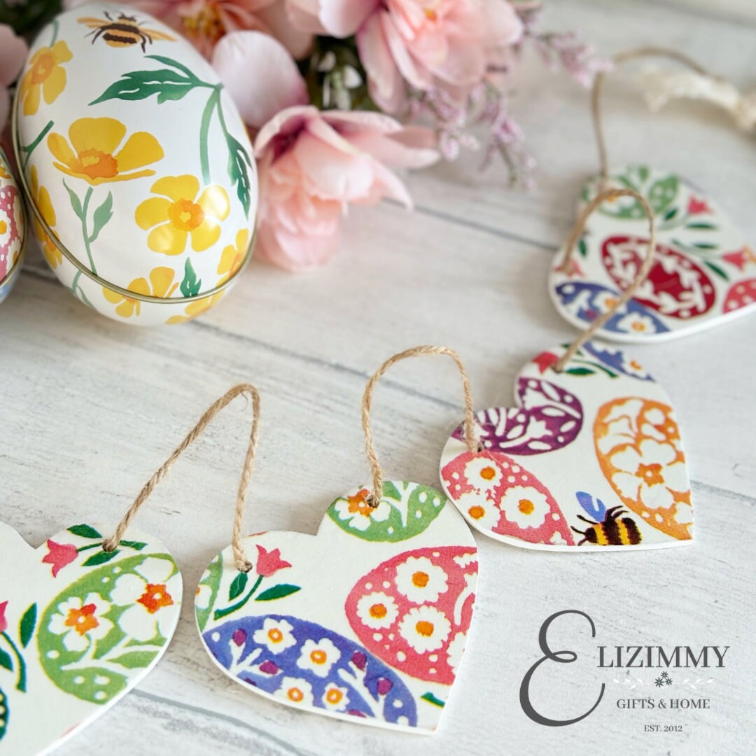 Easter Spring Themed Heart Bunting. Emma Bridgewater Easter Egg Hunt Design