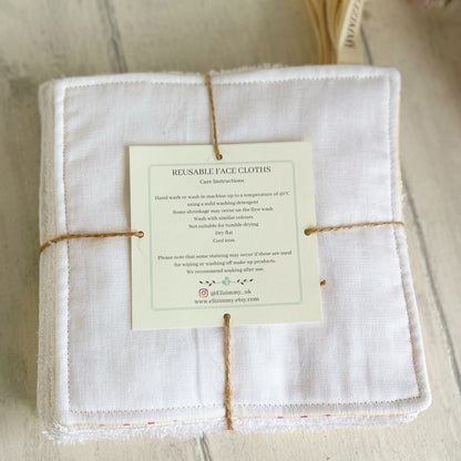 Reusable Face Wipes 100% Cotton Bamboo