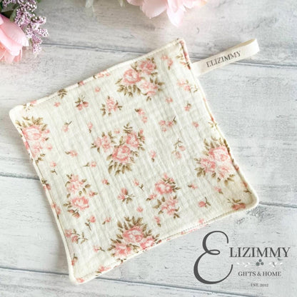 Reusable 100% Cotton Floral Muslin Cloth Face Cloth Make-up Remover Wipes