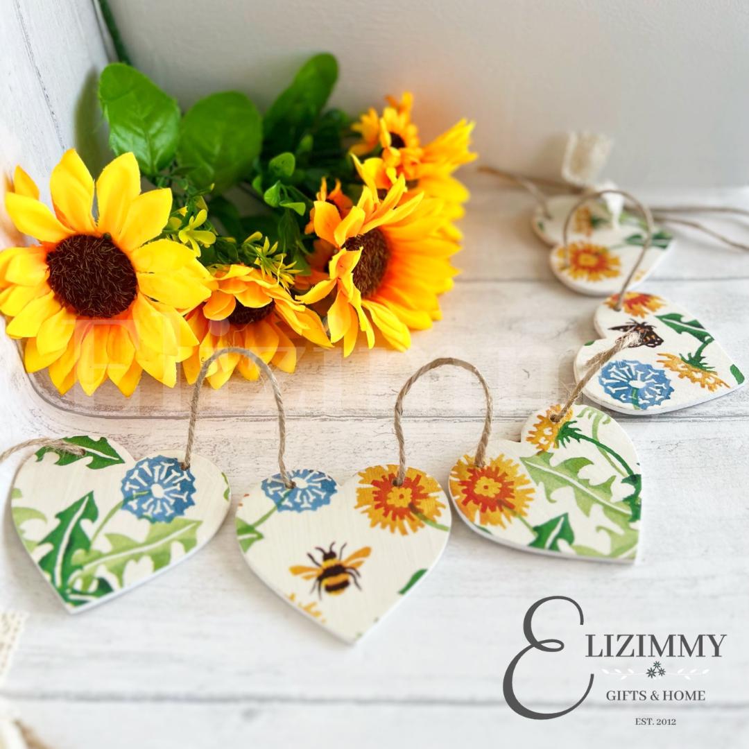 Dandelions Emma Bridgewater Decoupaged Heart Bunting