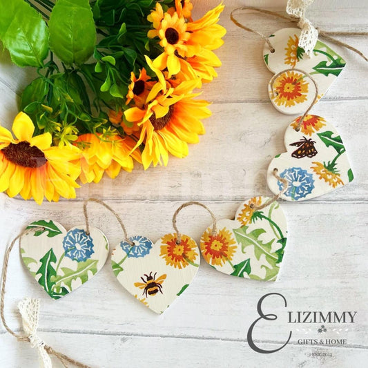 Dandelions Emma Bridgewater Decoupaged Heart Bunting