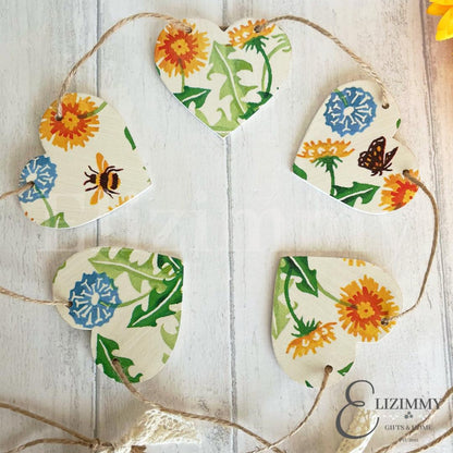 Dandelions Emma Bridgewater Decoupaged Heart Bunting