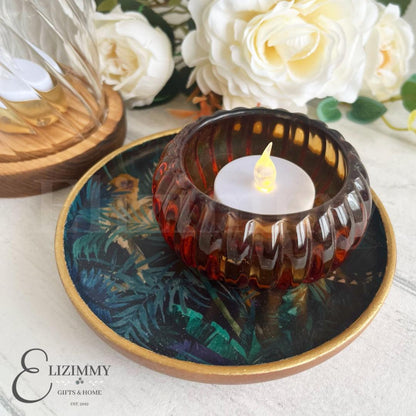 Liberty Print Wooden Trinket Jewellery Dish Decoupaged in Liberty London William Morris Design. Wood Dish Home Decor