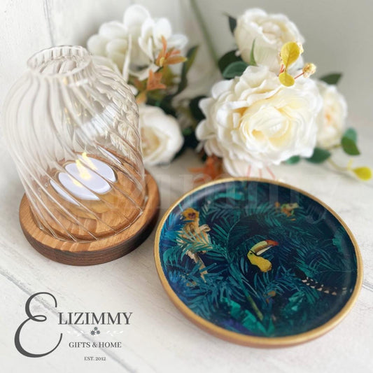 Liberty Print Wooden Trinket Jewellery Dish Decoupaged in Liberty London William Morris Design. Wood Dish Home Decor