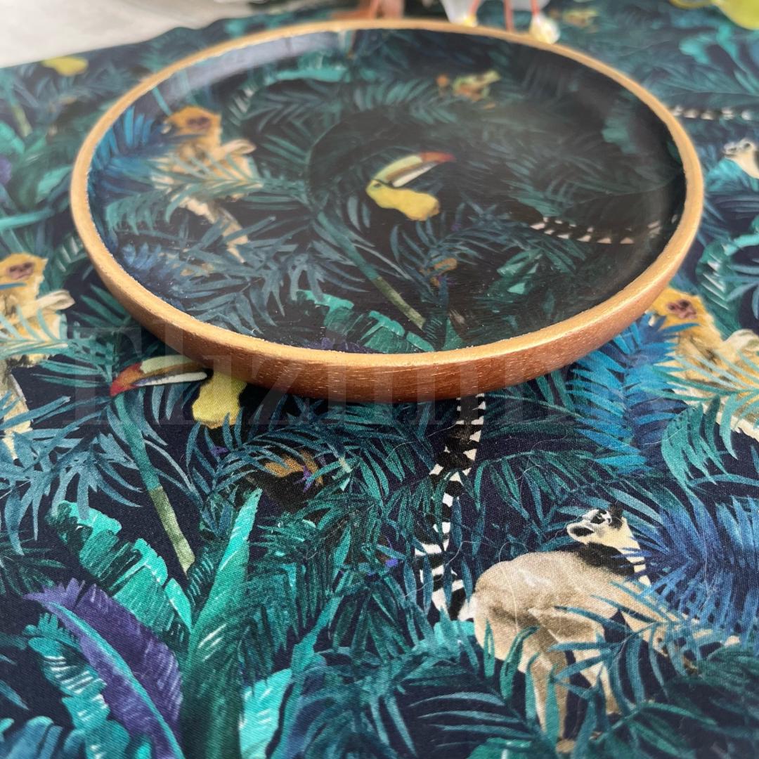 Liberty Print Wooden Trinket Jewellery Dish Decoupaged in Liberty London William Morris Design. Wood Dish Home Decor
