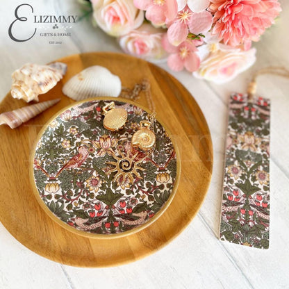 Liberty of London Wooden Trinket Ring Dish and Bookmark Gift Set