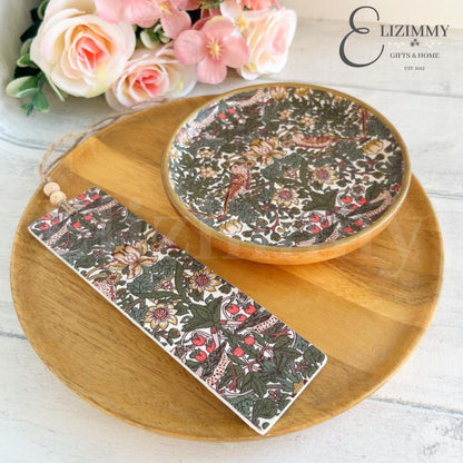 Liberty of London Wooden Trinket Ring Dish and Bookmark Gift Set